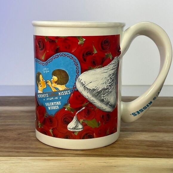Hersheys Kisses 3D Valentine Mug Nostalgic Romantic Roses Chocolate Twist Handle - Picture 4 of 9